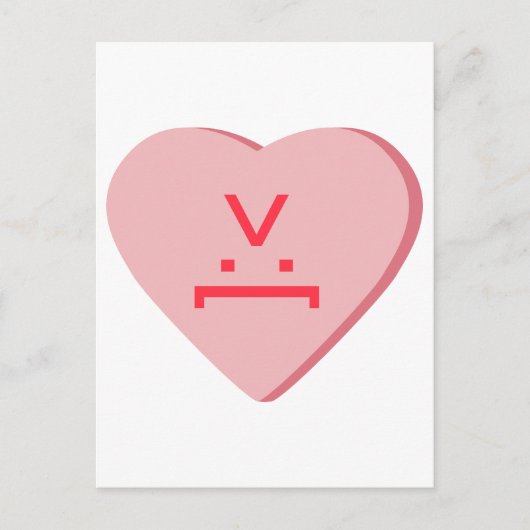 Snoep Heart - Devil Face Briefkaart (Voorkant)