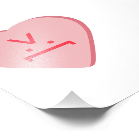 Snoep Heart - Devil Face Foto Afdruk (Hoek)