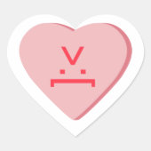 Snoep Heart - Devil Face Hart Sticker (Voorkant)