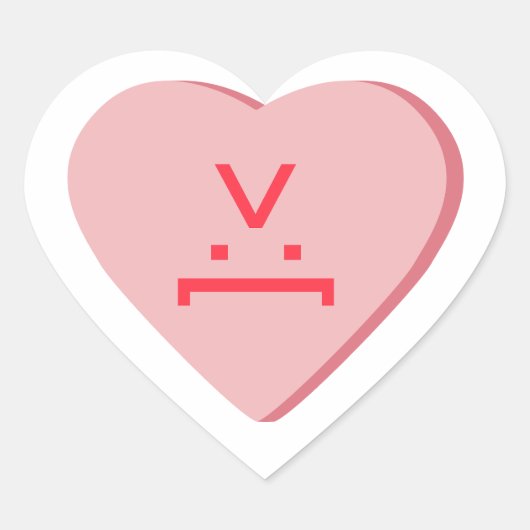 Snoep Heart - Devil Face Hart Sticker (Voorkant)
