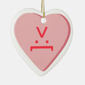 Snoep Heart - Devil Face Keramisch Ornament (Rechts)