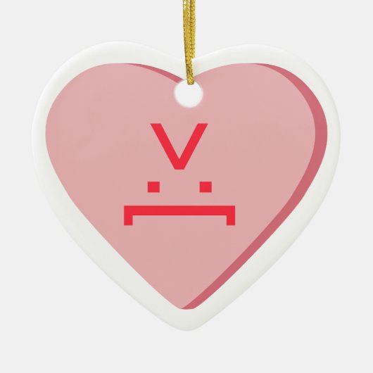 Snoep Heart - Devil Face Keramisch Ornament (Voorkant)