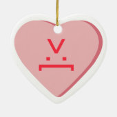 Snoep Heart - Devil Face Keramisch Ornament (Achterkant)