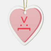 Snoep Heart - Devil Face Keramisch Ornament (Links)