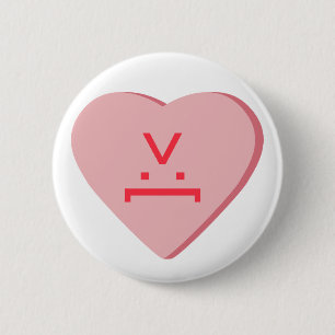Snoep Heart - Devil Face Ronde Button 5,7 Cm