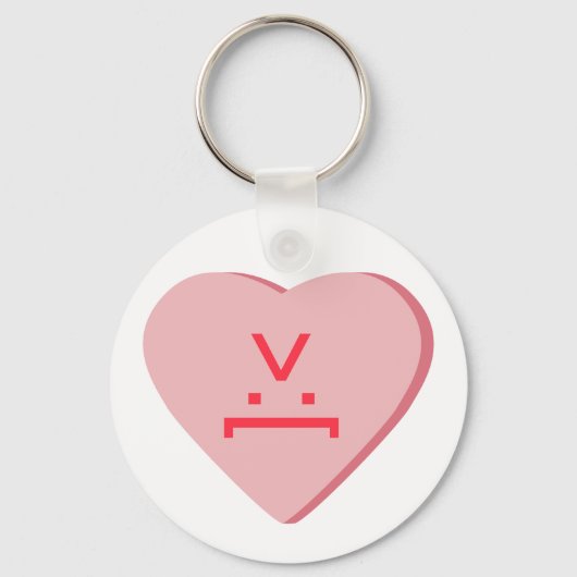 Snoep Heart - Devil Face Sleutelhanger (Achterkant)