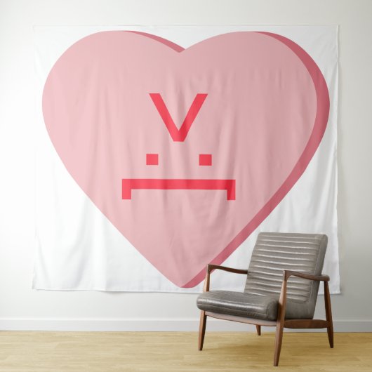 Snoep Heart - Devil Face Wandkleed (In Situ (horizontaal))