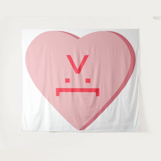 Snoep Heart - Devil Face Wandkleed (Voorkant (horizontaal))