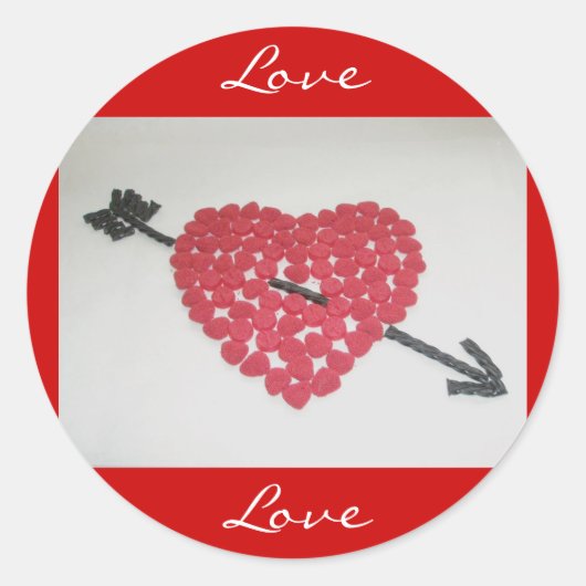 Snoep Heart Love Sticker (Voorkant)