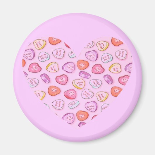 Snoep Heart Magneet (Voorkant)