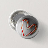 Snoep Heart Ronde Button 3,2 Cm (Voorkant /achterkant)