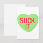 Snoep Heart - SUCK IT Bedankkaart (Voorkant / Achterkant)