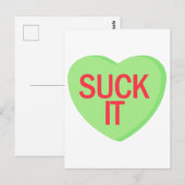 Snoep Heart - SUCK IT Briefkaart (Voorkant / Achterkant)