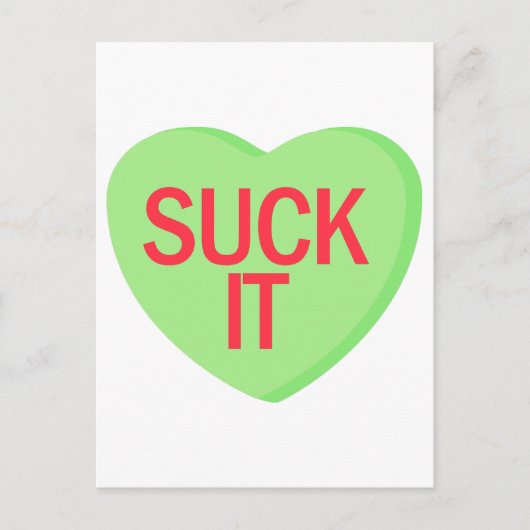 Snoep Heart - SUCK IT Briefkaart (Voorkant)