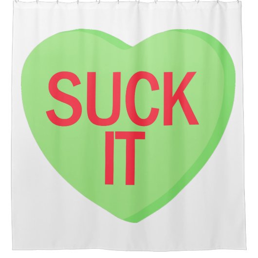 Snoep Heart - SUCK IT Douchegordijn (Voorkant)