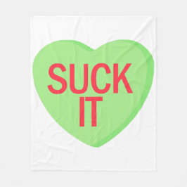 Snoep Heart - SUCK IT Fleece Deken