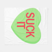 Snoep Heart - SUCK IT Fleece Deken (Voorkant (Horizontaal))
