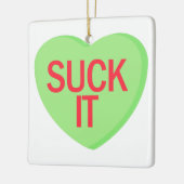 Snoep Heart - SUCK IT Keramisch Ornament (Links)