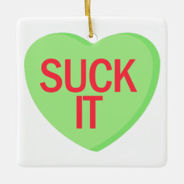 Snoep Heart - SUCK IT Keramisch Ornament