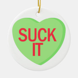 Snoep Heart - SUCK IT Keramisch Ornament