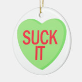 Snoep Heart - SUCK IT Keramisch Ornament (Links)