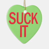 Snoep Heart - SUCK IT Keramisch Ornament (Rechts)