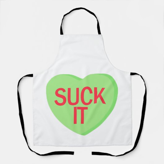 Snoep Heart - SUCK IT Schort (Voorkant)