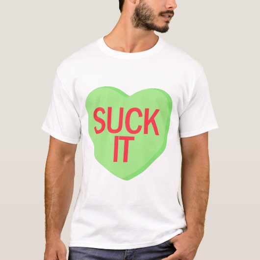 Snoep Heart - SUCK IT T-shirt (Voorkant)