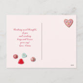 Snoep Hearts Custom Message Valentijn Briefkaart (Achterkant)