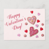 Snoep Hearts Custom Message Valentijn Briefkaart (Voorkant)