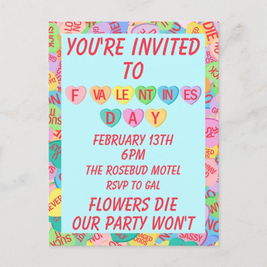 Snoep Hearts V. 2.0 Briefkaart (Voorkant)