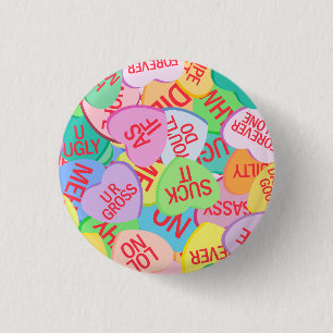Snoep Hearts V. 2.0 Ronde Button 3,2 Cm