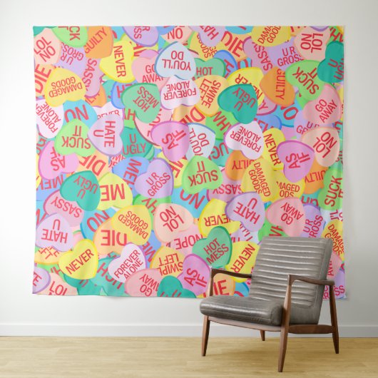 Snoep Hearts V. 2.0 Wandkleed (In Situ (horizontaal))