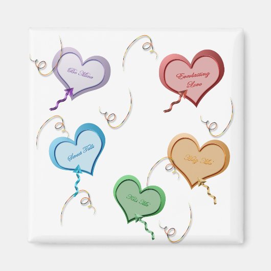 Snoep Hearts Valentijn Magnet (Voorkant)