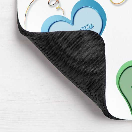 Snoep Hearts Valentijn Mousepad Muismat (Hoek)