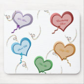 Snoep Hearts Valentijn Mousepad Muismat (Voorkant)