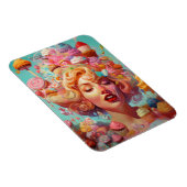 Snoep Ice Cream Girl Surreal Fantasy Art Magneet (Rechterzijde)