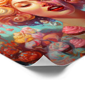 Snoep Ice Cream Girl Surreal Fantasy Art Poster (Hoek)