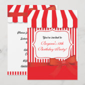 Snoep Ice Cream Parlor Shop Old Fashion Invitation Kaart (Voorkant / Achterkant)