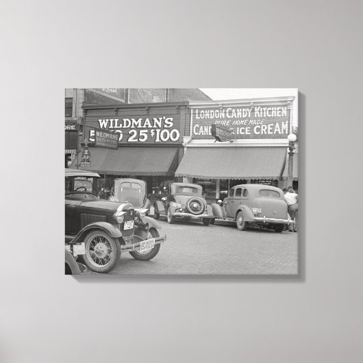 Snoep & Ijs Winkel, 1938 Canvas Afdruk (Voorkant)