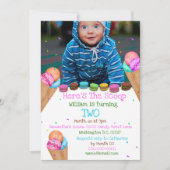 Snoep ijsfoto ELKE LEEFTIJD verjaardagsfeestje Kaart (Voorkant)