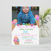 Snoep ijsfoto ELKE LEEFTIJD verjaardagsfeestje Kaart (Staand voorkant)