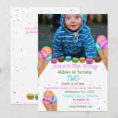 Snoep ijsfoto ELKE LEEFTIJD verjaardagsfeestje Kaart (Voorkant / Achterkant)