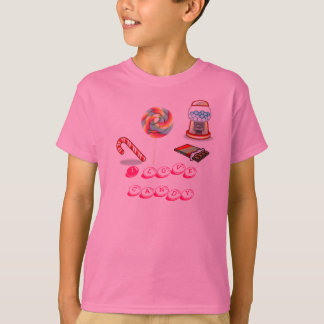 snoep, ik hou van snoep t-shirt