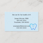 Snoep in tandenröntgenfoto visitekaartje (Achterkant)