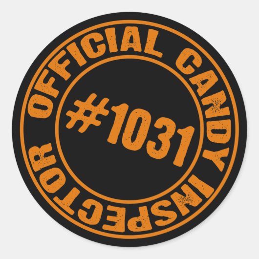 Snoep inspecteur ronde sticker (Voorkant)