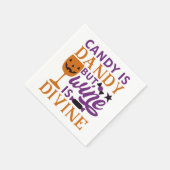 Snoep is Dandy, maar wijn is goddelijk Servet (Hoek)