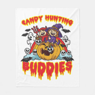Snoep Jacht Buddies Halloween Twin Costume Fleece Deken