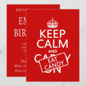 Snoep kalm houden en ETEN (kleuren aanpassen) Kaart (Voorkant / Achterkant)