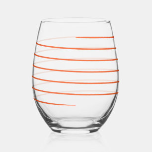 Snoep kan Oranje gestreepte wijnglazen Wijnglas Zonder Voet